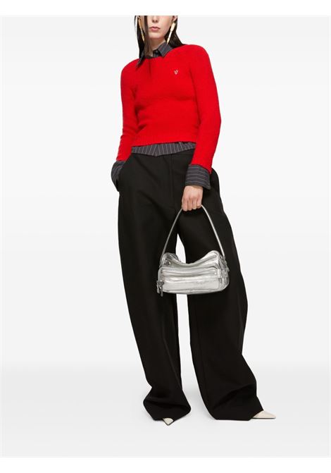 maglione girocollo cropped donna rosso ACNE STUDIOS | A60597AZT